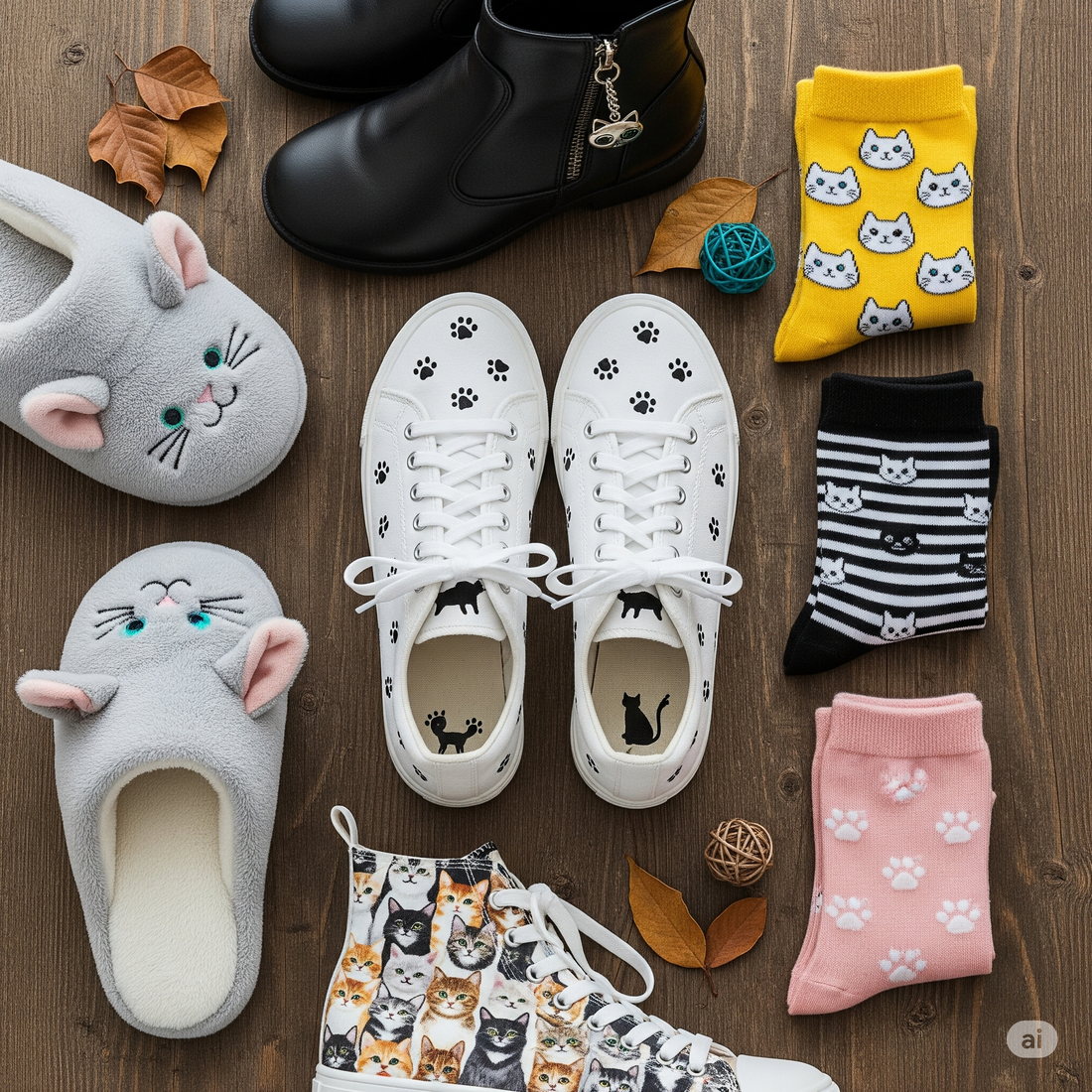 Playful and Practical Cat-Themed Footwear