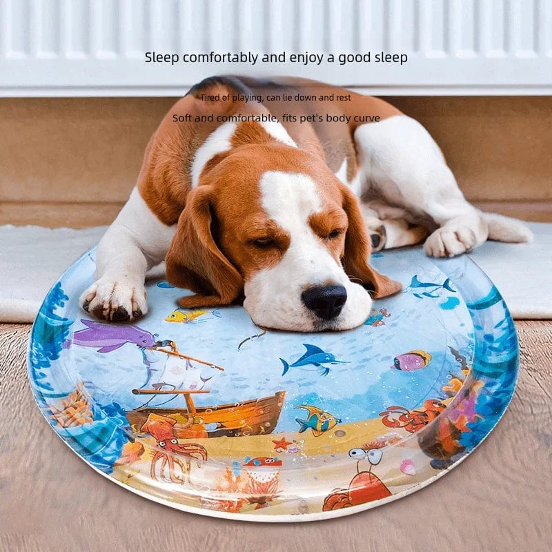 Cat water bed with moving fish for playful cats