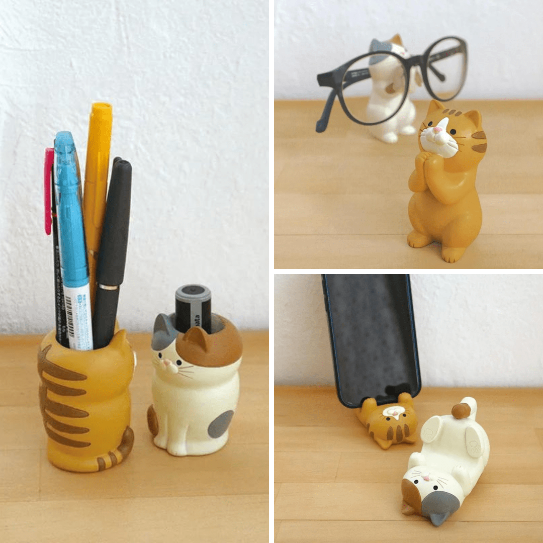 Compact Cat Desk Organizer for Office & School Supplies – Stylish Storage Solution