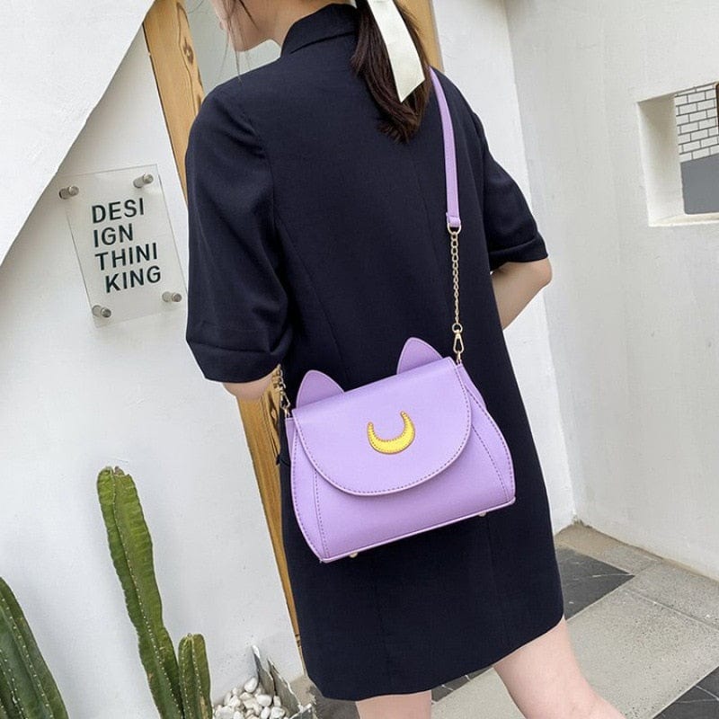 Cute Luna cat design Sailor Moon formal handbag