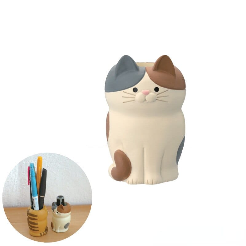 Desk Organizer Cat Figurine – Fun & Functional Storage for Mini Office Essentials