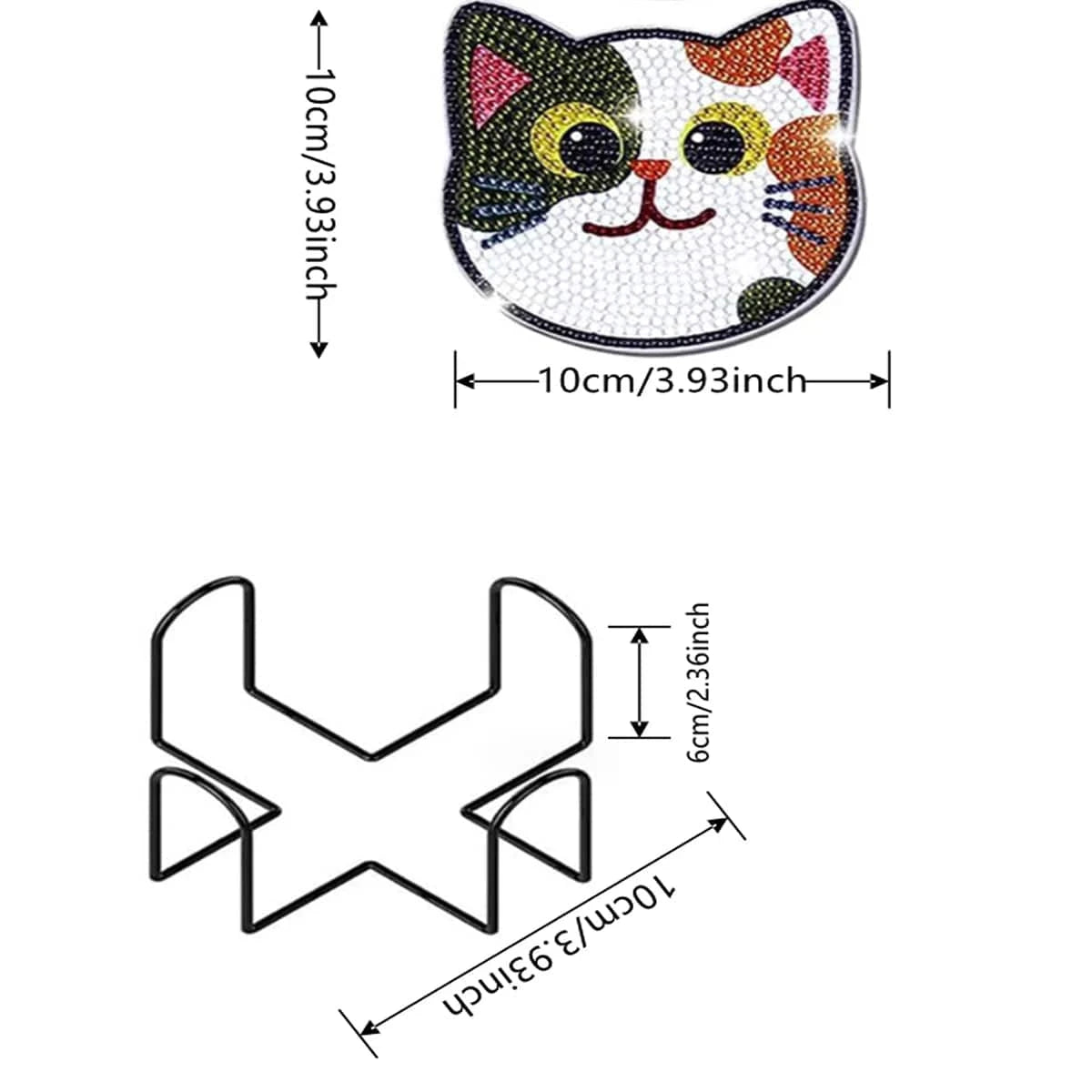 Elegant Diamond Design Cat Coasters for Home Decor