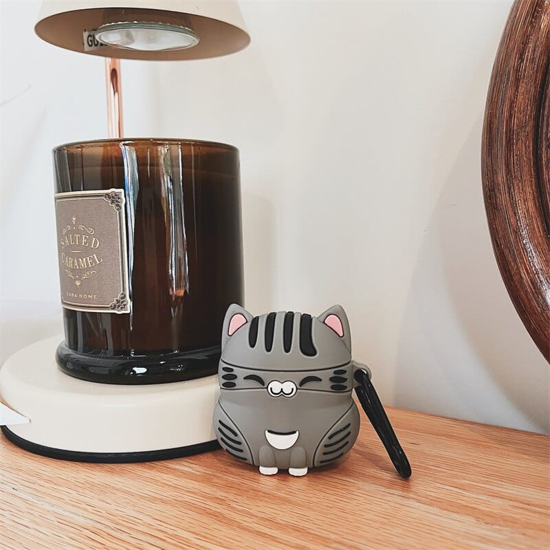 Flexible soft TPU cat Airpod case with anti-fall feature