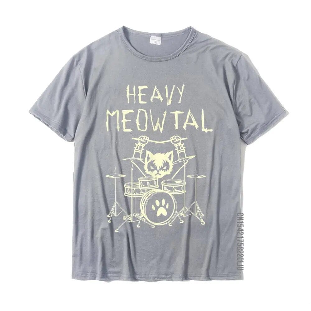 Heavy Meowtal Cat Metal Unisex T-Shirt for men and women