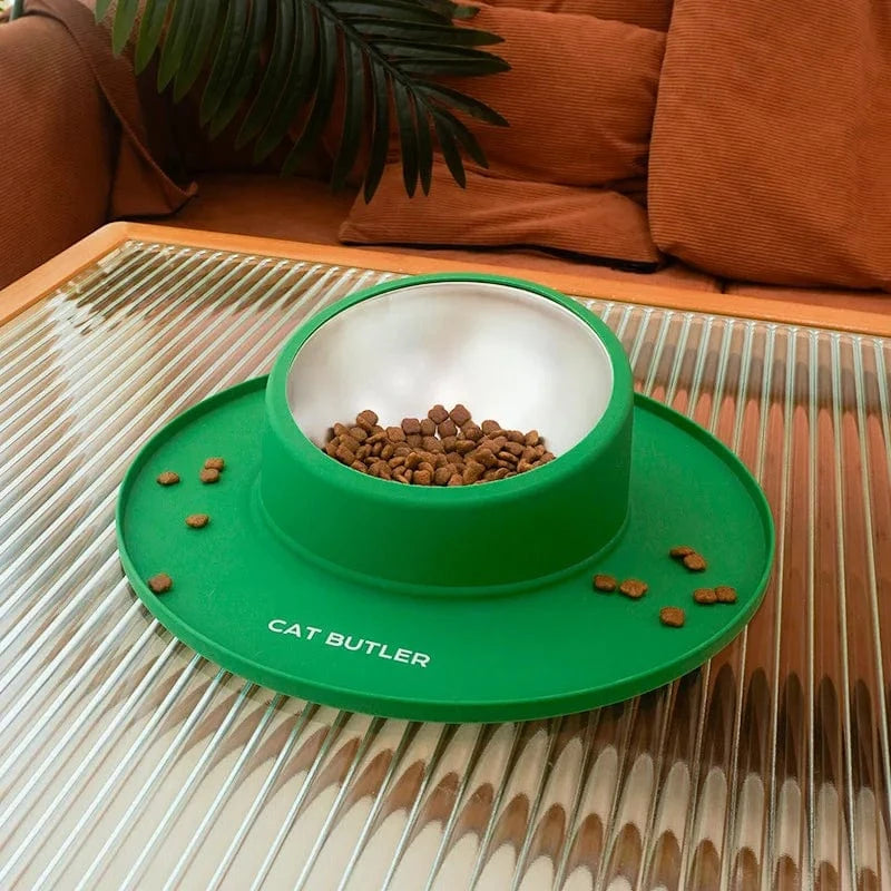 Leak-proof cat bowls with ergonomic design for comfortable eating