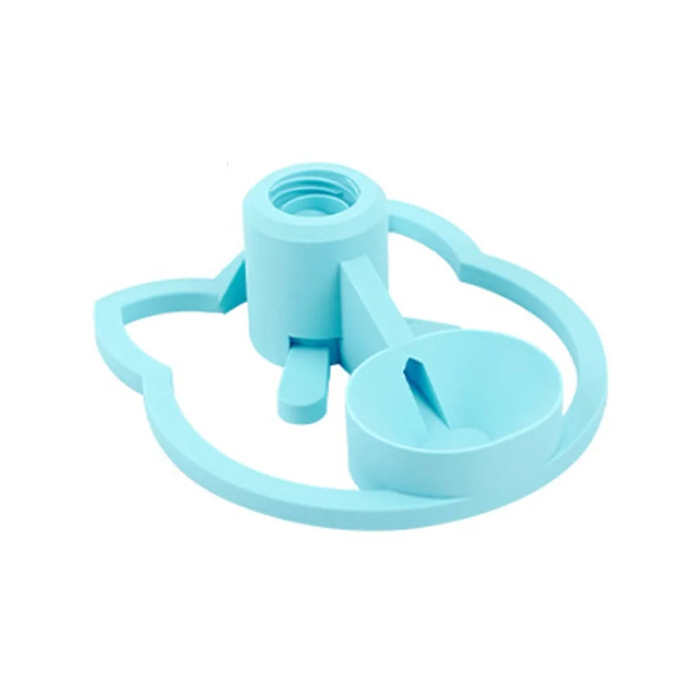 Light blue plastic component on a white background
