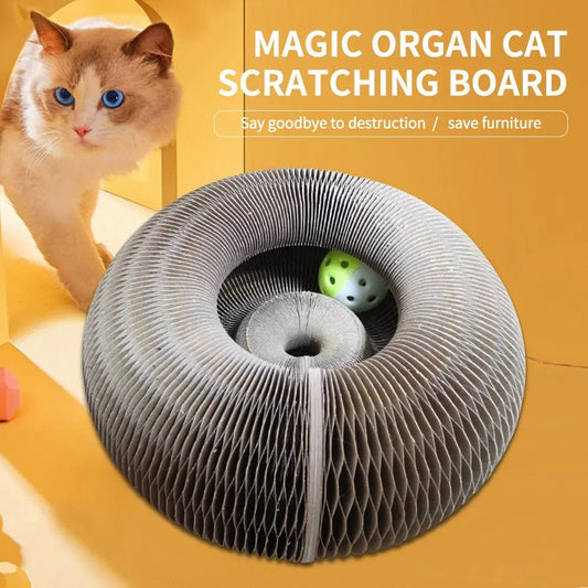 Lightweight foldable cat scratch board and lounge