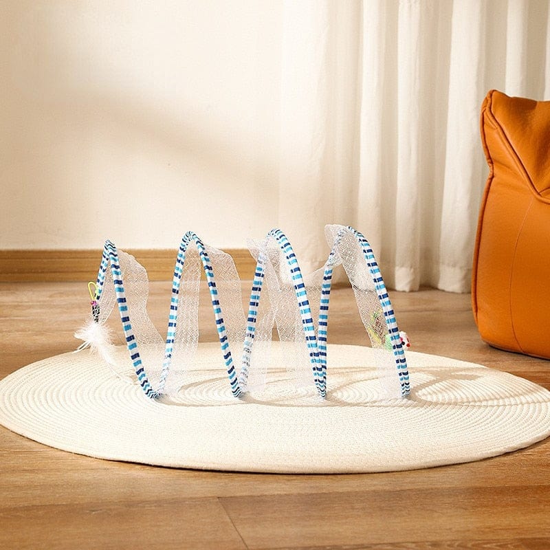 Interactive open cat tunnel toy