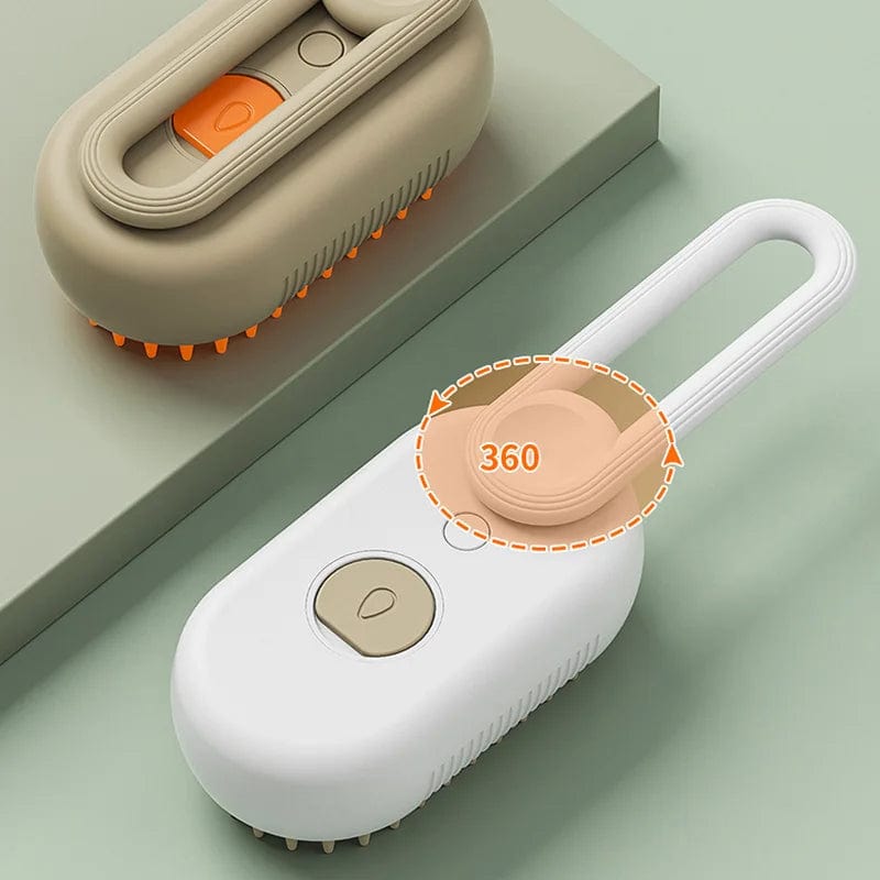 Multi-functional cat brush for hair cleaning and detangling