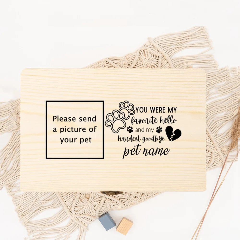 Personalized cat memory box for storing keepsakes