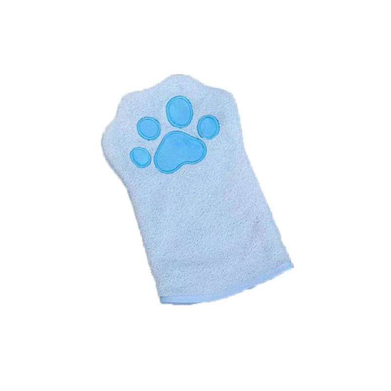 Quick-dry cat grooming glove for post-bath care