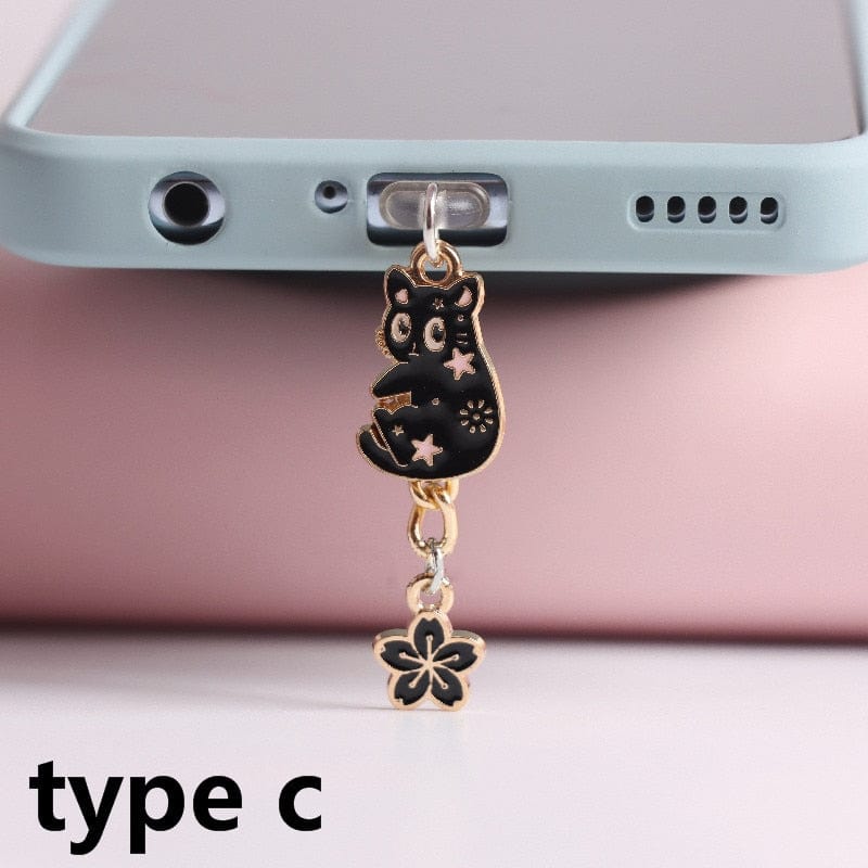 Cat lover's phone accessory for dust prevention