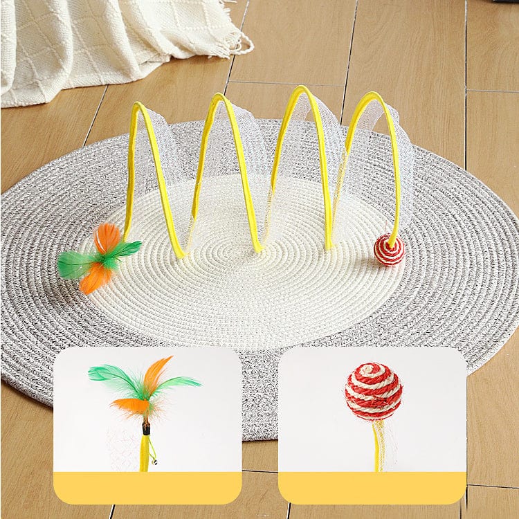 Entertaining open cat tunnel for play