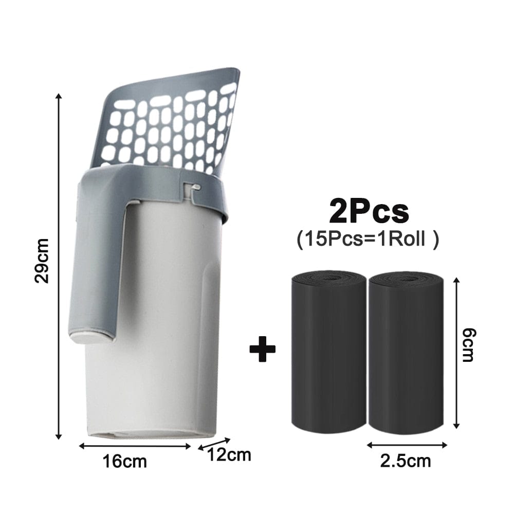 Odor-reducing cat litter scoop with antimicrobial coating