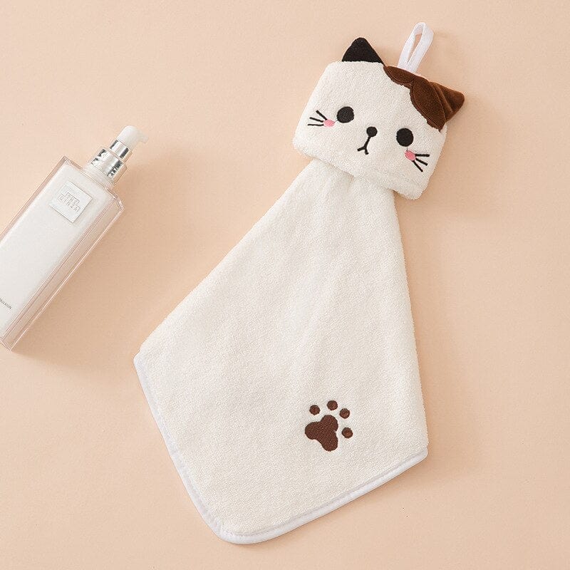 Decorative cat face bathroom towel for cat lovers