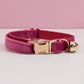 Personalized cat collar with velvet and bow