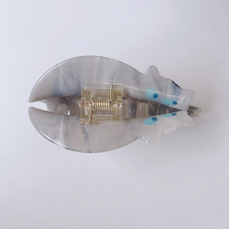 Trendy acrylic claw clips adorned with cats
