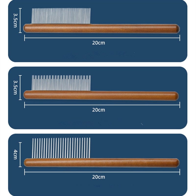 Wood cat comb for effective grooming