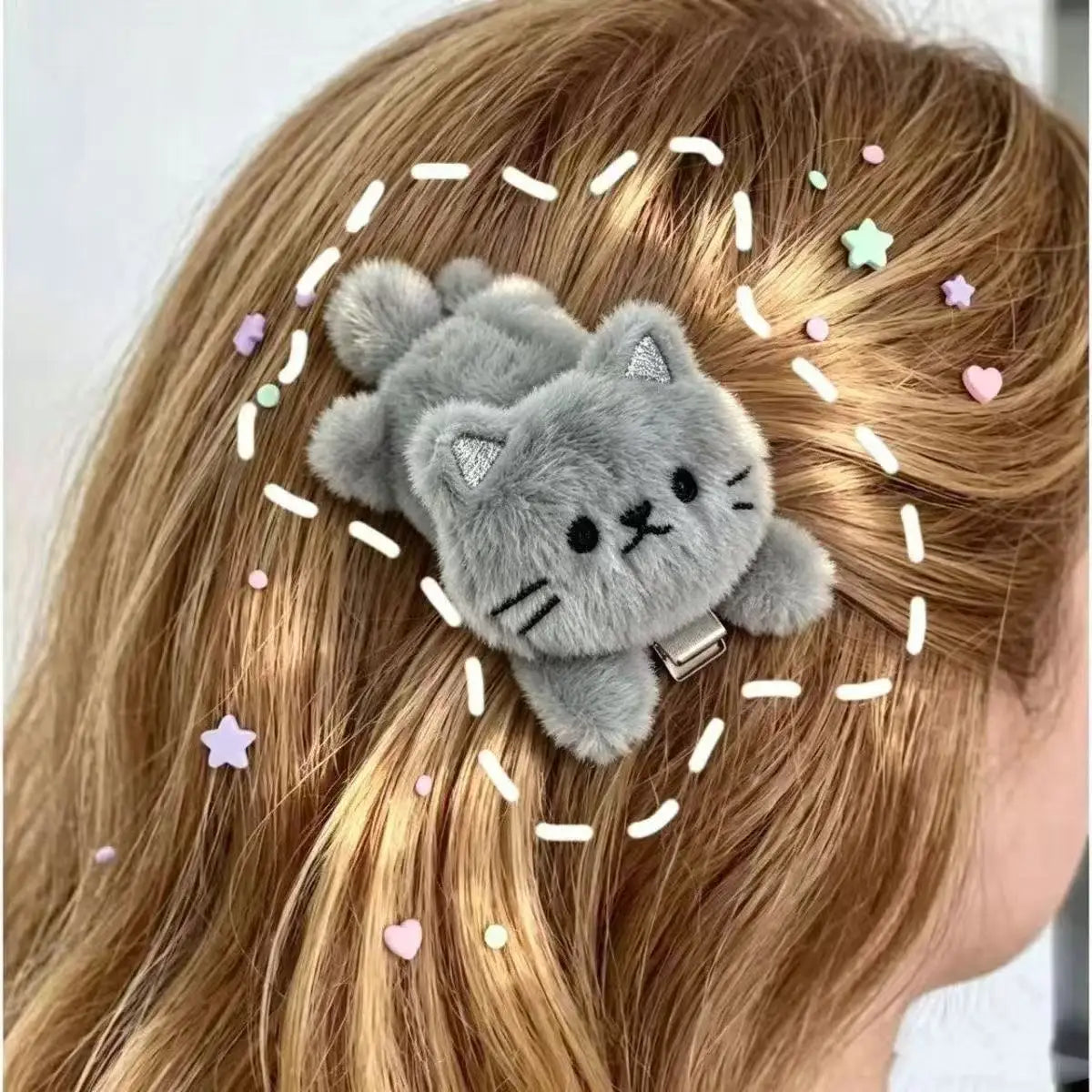 Soft Cute Cat Hair Clip Barrettes