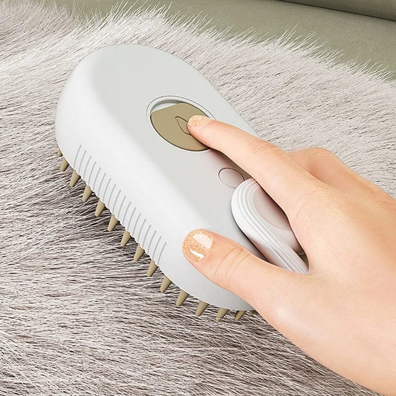 Silicone teeth cat water brush for shedding control