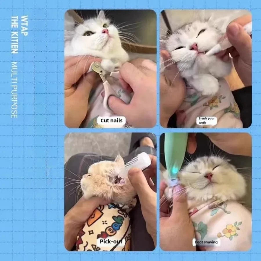 Soft and durable cat grooming blanket with snug fit