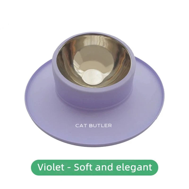 Stainless steel non-slip cat bowls with easy cleaning features