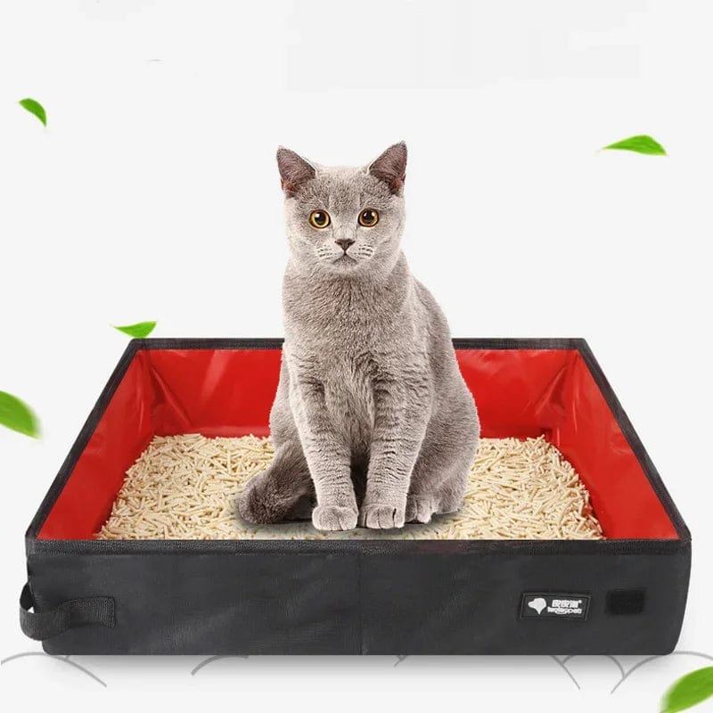 Travel-friendly foldable litter box for small cats
