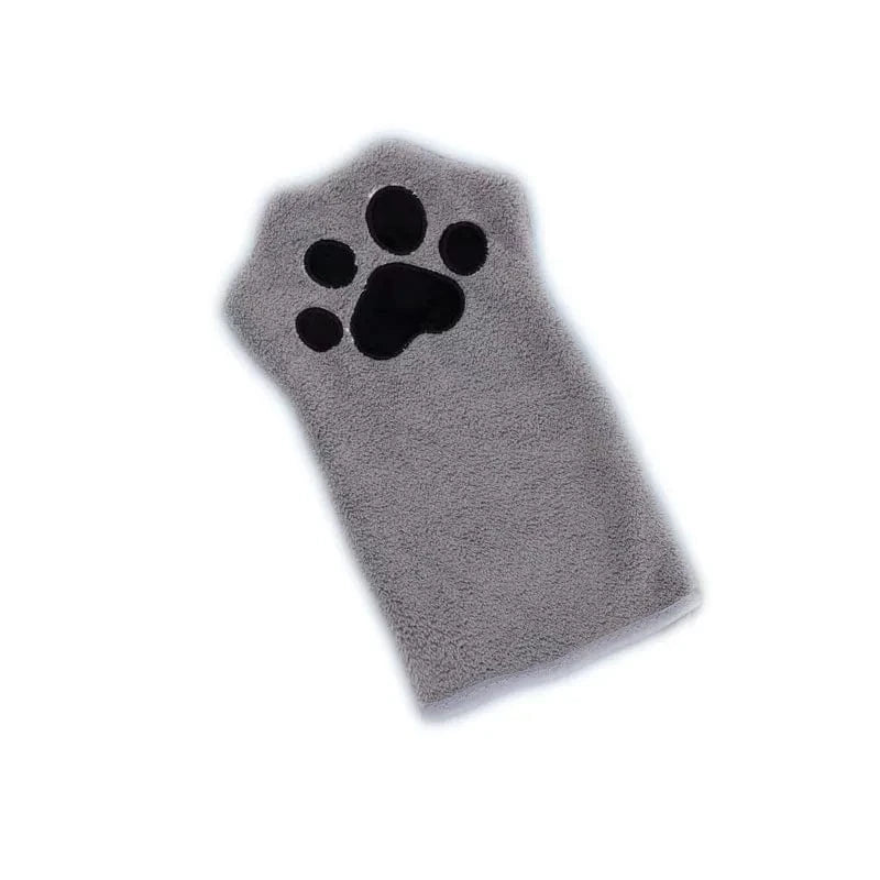 Water-absorbent glove towel for cats after rainy walks
