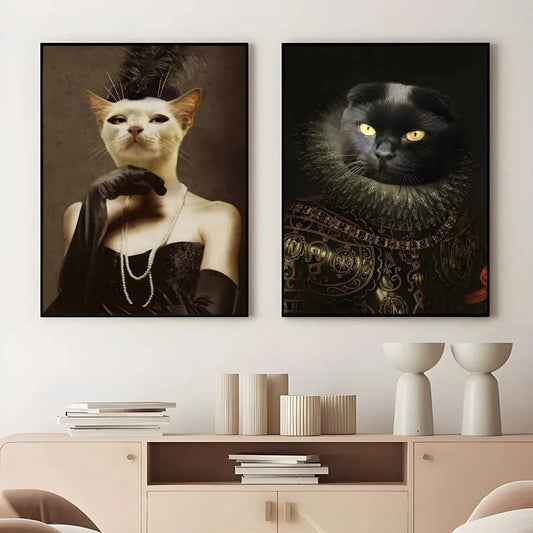 Waterproof cat posters with humorous designs