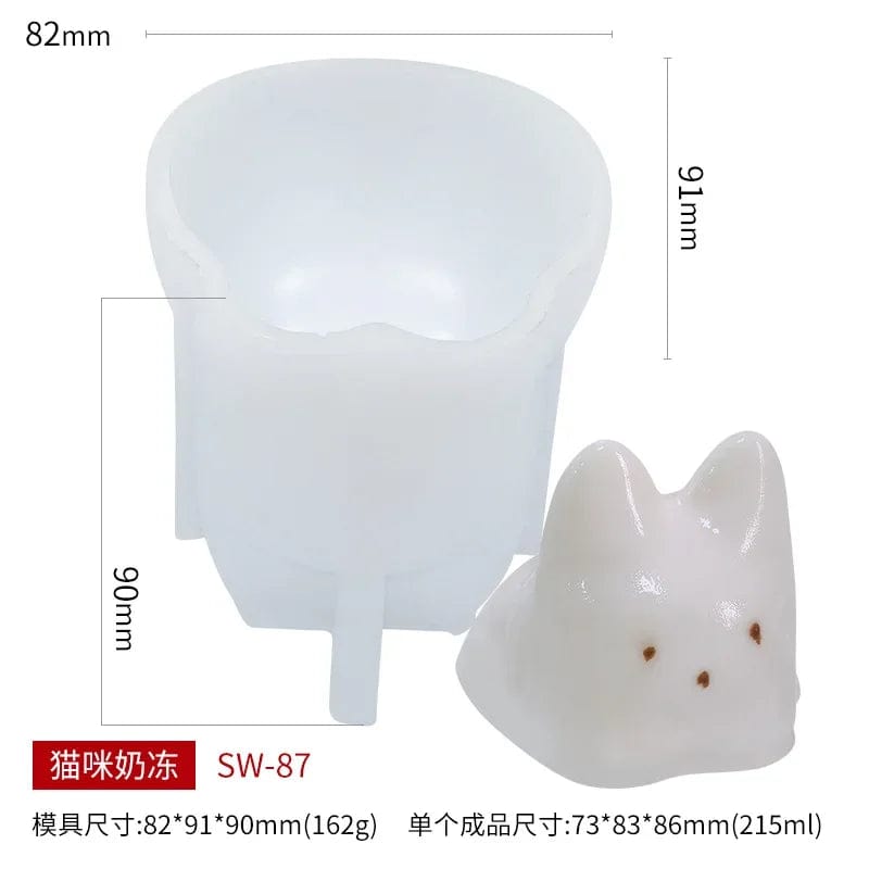 food-grade silicone cat dessert mold for baking