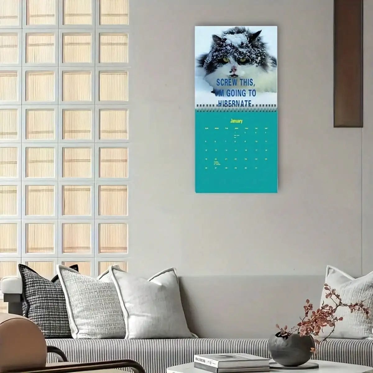 humorous cat calendar for 2025 with attitude