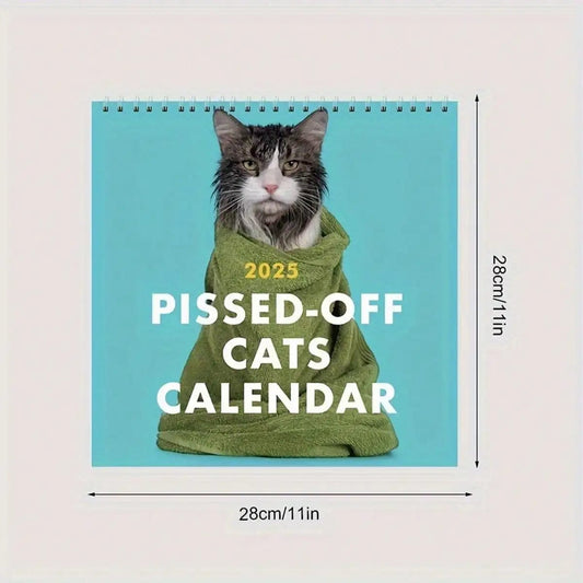 sassy pissed-off cats 2025 wall calendar