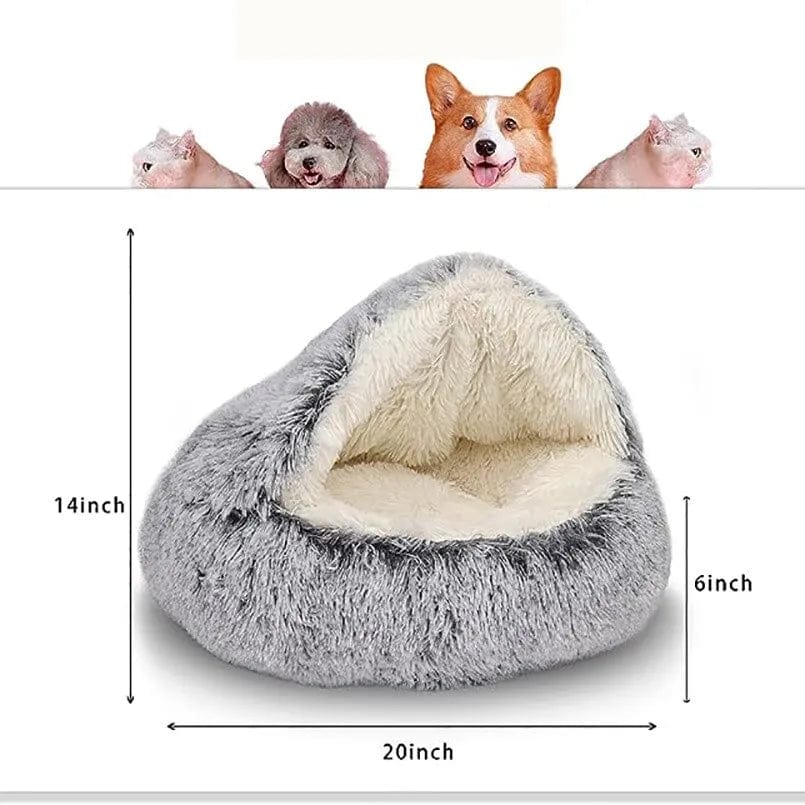 soft plush cat bed for winter naps