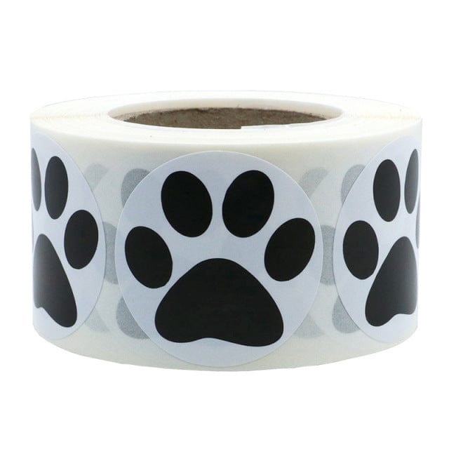 Adorable cat paw print tape for crafts Black Paw Print Stickers Dog cat bear Paw Labels Stickers for laptop reward sticker stationery teacher for student