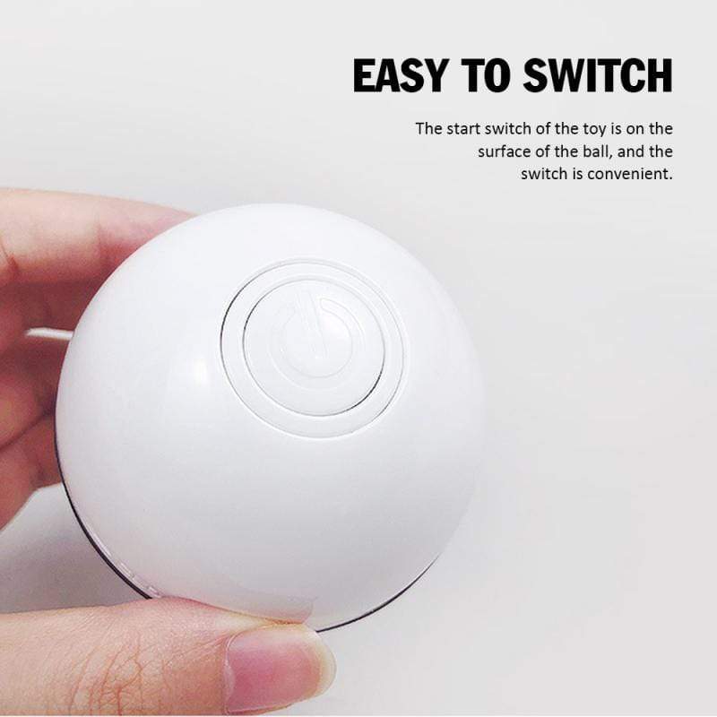 CatCurio rotating LED ball toy for cat exercise