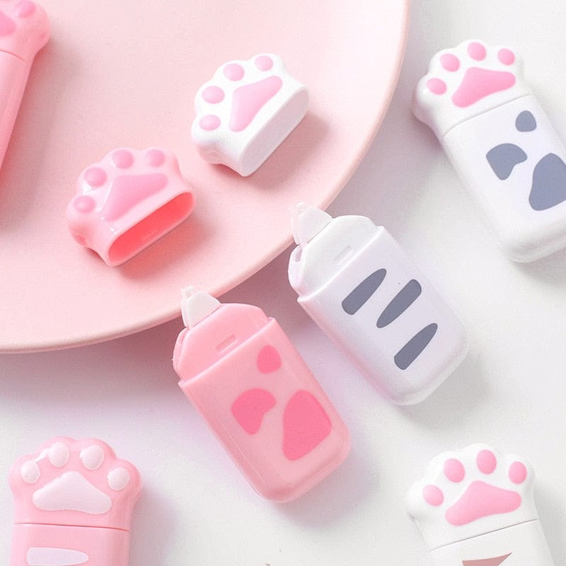 Cat-themed correction tape Cat Claw Portable Correction Tape Kawaii White Out Corrector Promotional Gift Stationery Student Prize School Office Supply