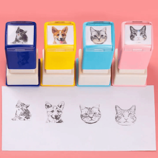 Custom Cat Portrait Stamp Pet Portrait Stamp DIY For Dog Figure Seal Personalized Cat Doggy Cuztomized Memento Chapter for Bookkeeping