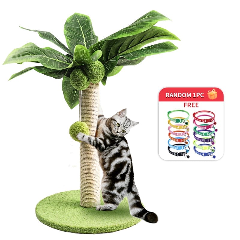 Cute cat scratching post tree