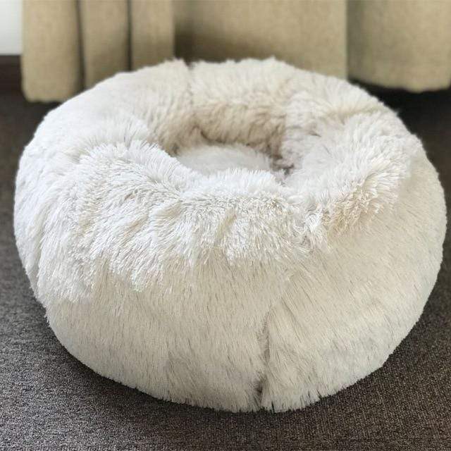 Round Plush Pet Cat Bed House Soft Cats Bed