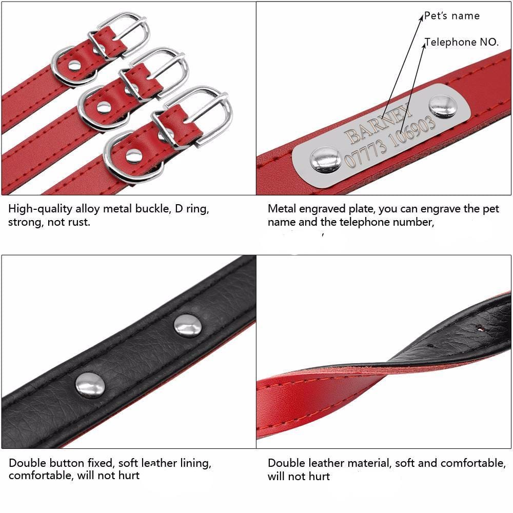 Free engraving Pet Dog cat collar accessories