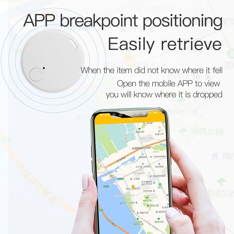 Discreet round cat finder using Bluetooth portable pet tracker