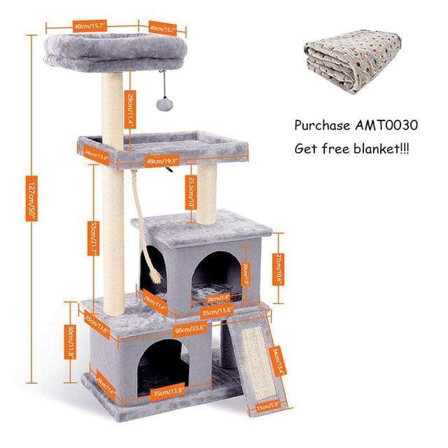 Cat Trees & Scratch Posts, Double Condo Cat Tree with Scratching Post Tower,