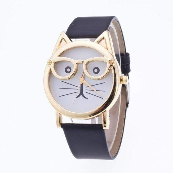 Women Cat Face Quartz Watch Cat Wrist Watches