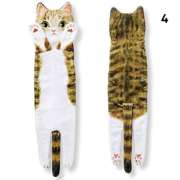 Handmade Bathroom Kitty Bath Towel cats towel