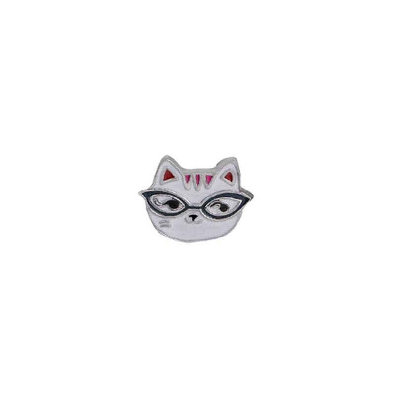Whimsical cat-themed brooches animal brooch cat black white