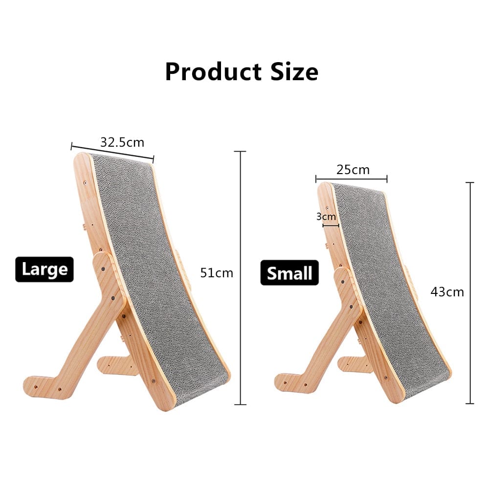Natural wood cat scratching lounge cat scratching furniture