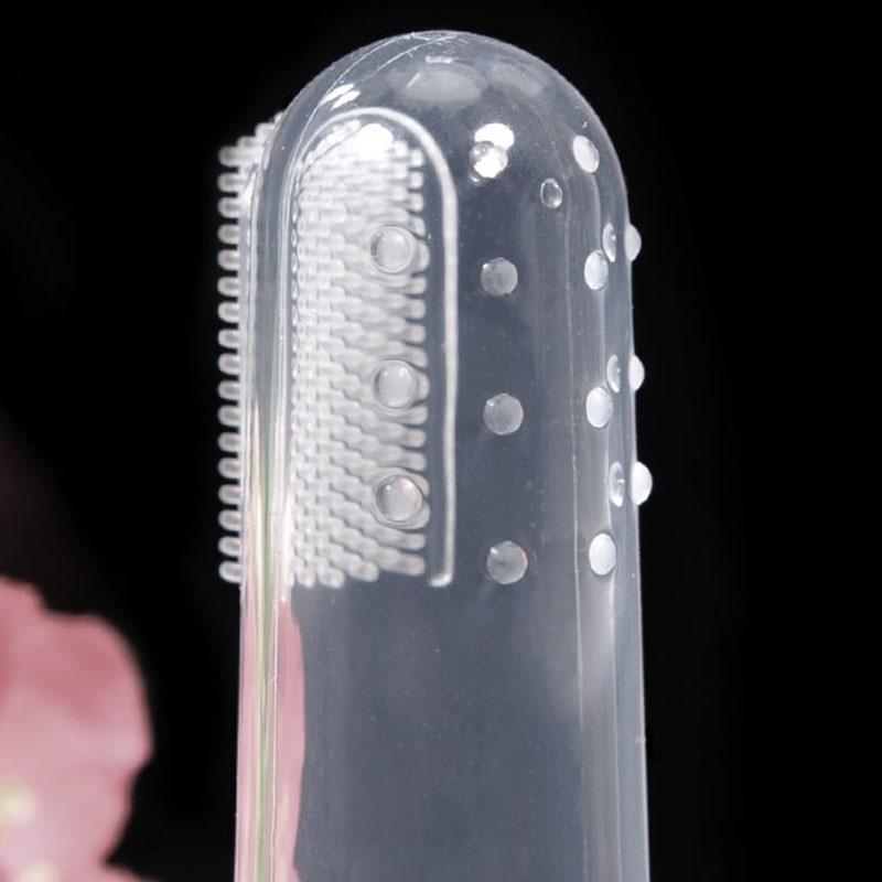 Pet Dog & Cat Finger Toothbrush for Small to Medium Fingers