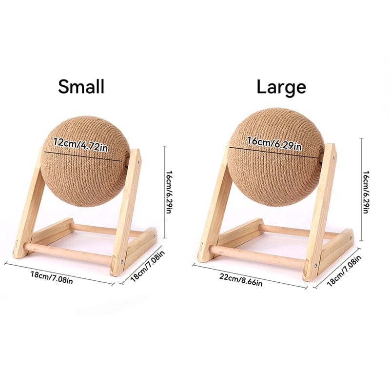 Cat rope ball scratcher with wear-resistant design ball sisal cat scratchers