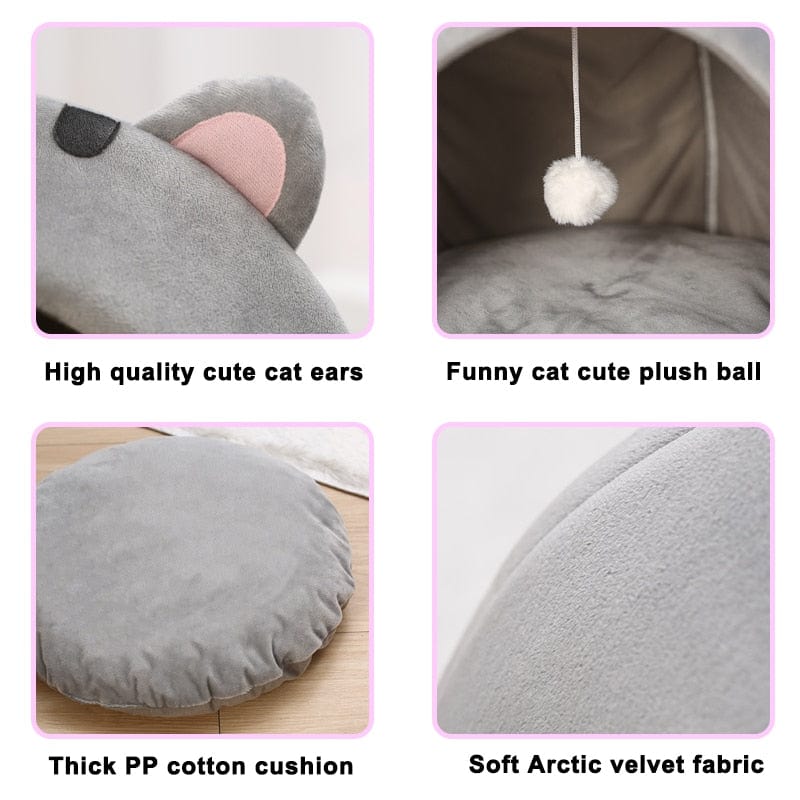 Adorable feline cushion bed warm cat house warm cat house