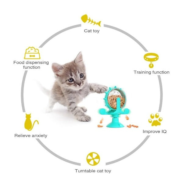 Cat Treat Dispenser Toys, automatic cat treat dispenser cat toy rotatable